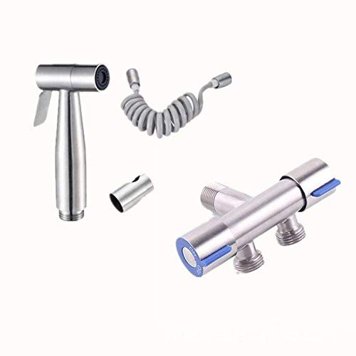 Le pulvérisateur de Bidet de Voyage Portable se connecte au mitigeur portatif – Ensemble de Pistolet de pulvérisation Toilet Mate en Acier Inoxydable 304 pour Bidet et buse de rehausseur de Chasse