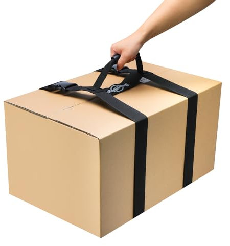 ECOSHIRE Tragegurt mit Griff, Handgurt zum sicheren Bewegen und Anheben Schwerer Boxen, Verstellbarer Gürtel, H-förmige Tragegurte, geeignet für Zylinder, Campingmatte (199,9 cm)