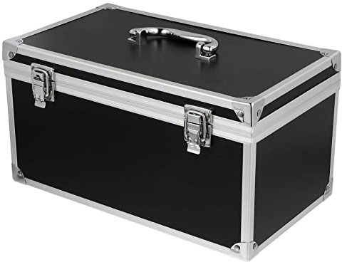 Hemobllo Aluminium Tool Case 30x17x15 cm – Shockproof Foam Lined Metal Storage Box with Lock, Portable Briefcase for Tools, Instruments & Camera Gear
