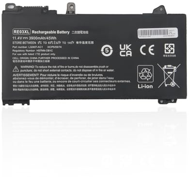 Wikinu RE03XL Laptop Battery for HP Probook 430 G6 440 G6 445 G6 450 G6 455R G6 Series, HP Probook 430 G7 440 G7 445 G7 450 G7 Series, RE03XL L32407-AC1 HSTNN-0B1C L32656-005 HSTNN-DB9A