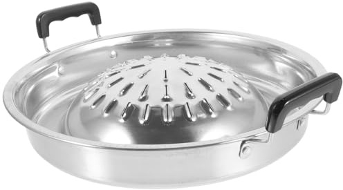 FELTECHELECTR Camping Grillplatte Aus Aluminium Koreanische Grillpfanne Rund Mit Antihaftbeschichtung Für Familien Und Hot Pot Restaurants