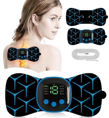 Tens Machine,Up to 8 Modes, 19Intensities, 2 Pads, LCD Display,Rechargeable Tens Machine for Back, Shoulder, Knee,Neck