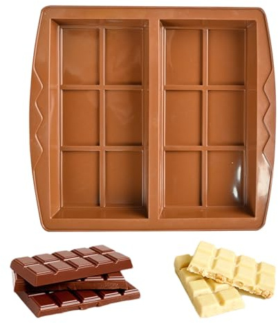 Stampo di caramelle in silicone-vassoio rettangolare profondo antiaderente per cioccolatini ripieni, stampo a barre di rottura con rilascio flessibile, strumento per la creazione di cioccolato per cuc