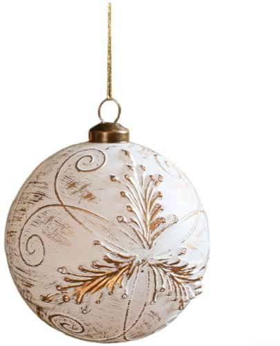 Colgante de copo de nieve mate vintage hecho de plástico para uso en árboles de Navidad y decoración navideña (C)