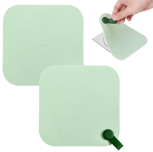 2 Stück Geruchsverschluss Dusche mit Griff 15×15cm, Silikon Bodenablauf Abdeckung, Geruchsstopper Abfluss Dusche, Abflussstopfen Anti-Geruch, Wiederverwendbare Duschablauf Abdeckung für Küche