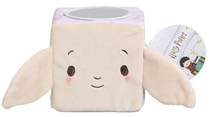 Rainbow Designs Harry Potter Activity Cube - Soft Plush Toy Busy Cube with Crinkle Sounds, Mirror & Textures - 10cm Sensory Toy for Babies from Birth with Dobby, Hedwig & Harry Characters