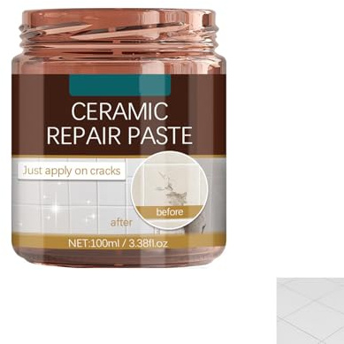 Pasta Di Riparazione Per Piastrelle In Ceramica,Ripara Crepe Nelle Piastrelle Di Ceramica,Super Adesione,Risolvi Rapidamente Schegge Piastrelles,Crepe,100ML