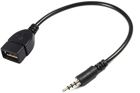 Funien Cable Adaptador Convertidor de Conector de Auxiliar para Automóvil Sonido Alta Fidelidad para Estéreo Automóvil y Parlantes Externos, Ideal Amantes la Música y Viajeros