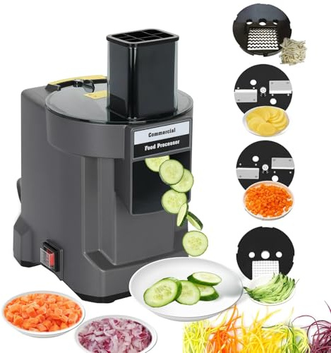 Cortador eléctrico de verduras, cortador de cebolla multifuncional y trituradora, máquina automática de corte de alimentos para uso doméstico y comercial