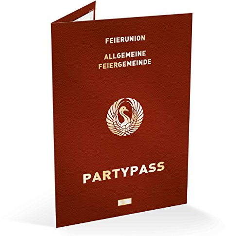 (30 x) Einladungskarten Geburtstag Reisepass Klappkarte mit Foto Pass Einladungen