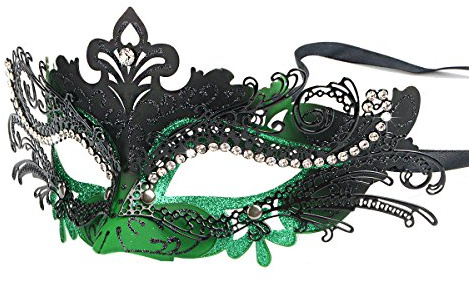 Hoshin Maskerade Maske, Karneval Dekorationen Venezianische Masken für Frauen (Grün & Schwarz)