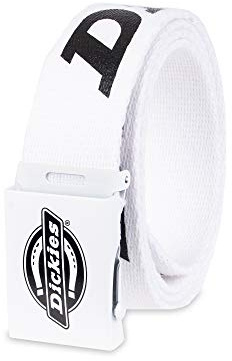 Dickies herrbälte i bomullstyg, Vit/svart, One Size - Cut to Fit
