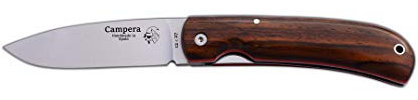 J&V Adventure Knives JV Navaja CAMPERA Cocobolo para Caza, Pesca, Supervivencia y Bushcraft Realizado en Albacete + Portabotellas de Regalo