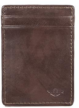 Dockers Men's RFID Slim Magnetic Card Case Wallet, Brown, One Size