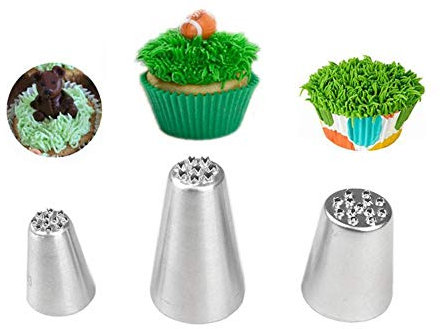 DUORUI 3pcs Boquillas Pastelera de Acero Inoxidable Reutilizables para Decoración de Cupcakes Crema Tartas