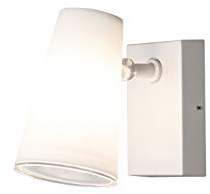 Outdoor LED Außenwandleuchte Downlight Strahler Weiß für außen & innen mit schwenkbarem Kopf Höhe 21,5cm IP54 E27