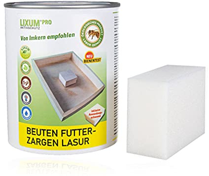 Lixum PRO 100% biologische & natürliche BIO Futterzargen & Futtertaschen Holzlasur - Holzschutz & Holzpflege, Farbe: farblos 0.00, Inhalt:2 Futterzargen 120ml