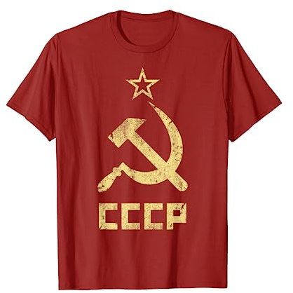 Disfraz comunista de Halloween URSS Vintage Martillo Hoz Rojo Camiseta