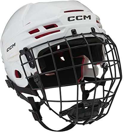 CCM Tacks 70 Helm Combo Senior, Größe:S, Farbe:Weiss