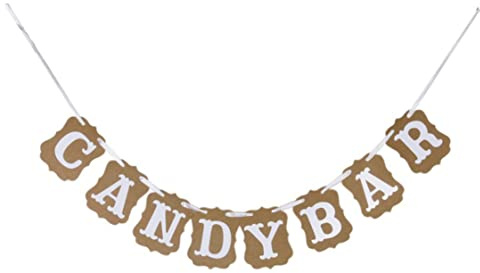 SunaOmni Candy Bar Banner für Verlobung, Geburtstag & Hochzeit - Papierziel für Innenraum-Dekoration