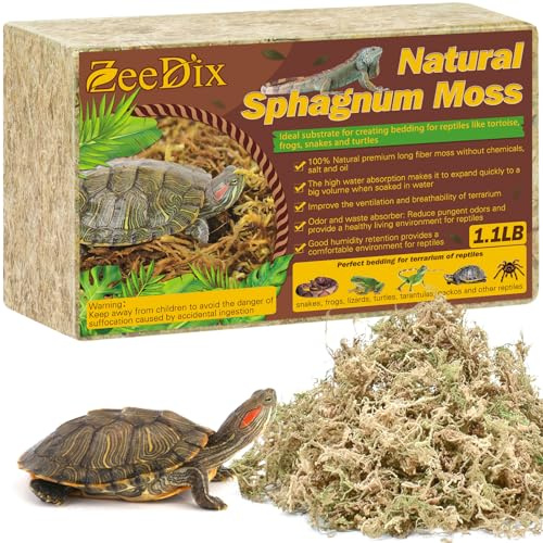 ZeeDix 1.1 LB Long Fiber Sphagnum Moss for Reptiles, 25 QT Terrarium Moss