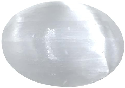 Steinfixx® Pierre de poche en sélénite ventrale - Qualité supérieure - Votre porte-lumière est toujours à portée de main