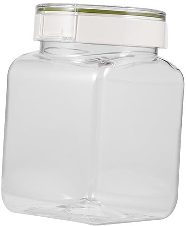 HEMOTON Contenitore Ermetico Plastica Trasparente Per Alimenti Secchi Barattolo Versatile Per Tè Caffè e Frutta Secca Design Pratico e Funzionale