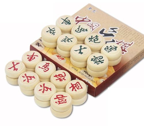 Wooden Chinese Traditional Chess Portable Family Board Game Chinese Xiangqi Travel Game Set with Wooden Chess