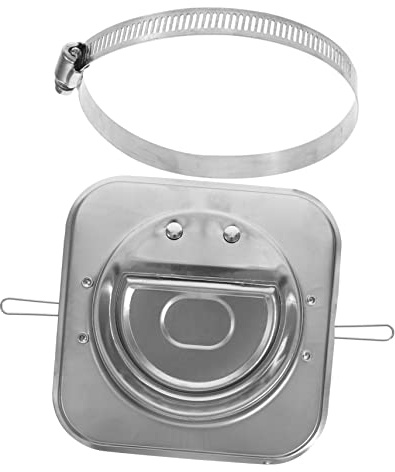 Hohopeti 1set Check Valve for Kitchen Range Hood -deformation Backflow Stopper Easy to Clean Flue Blocker for Restaurants and Homes