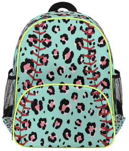 WowPrint Softball-Rucksack für Mädchen, Jungen, Kinder, Leoparden-Design, niedlicher kleiner Kleinkind-Rucksack, Schule, Kindergarten, Büchertasche, Reisen, lässiger Tagesrucksack, farbig, One size