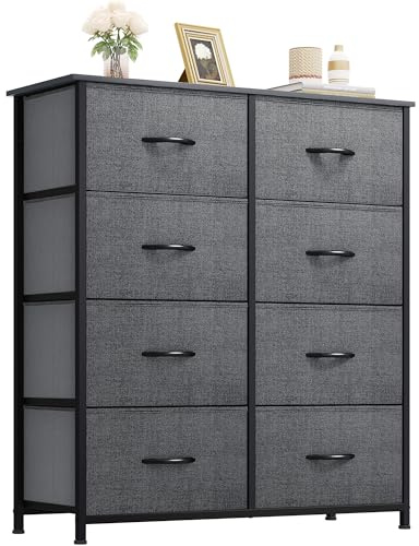 YITAHOME 8 Drawers Fabric Dresser - Storage Tower Unit Organizer Unit for Living Room & Closets - Sturdy Steel Frame & Easy Pull Fabric Bins