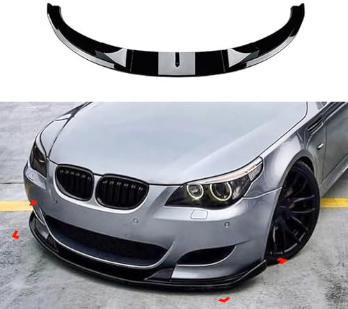 Txopaf Auto Frontspoiler, Für BMW 5 Series E60 E61 2005-2010 FrontStoßstangen Lippe Splitter Spoilerlippe Karosserie Anti Collision Strip Dekoration