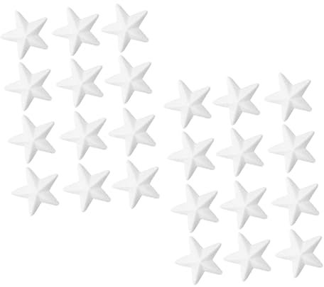 SEWACC 24stücke Schaumstoff Fünfzackstern Bastelmaterial Für Weihnachtsbaumdekoration Hochdichte Oberfläche Für Erwachsene Accessoires Für Und Handarbeiten