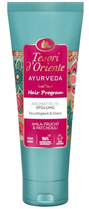 Tesori d'Oriente Hair Program Spülung 'Ayurveda', 200 ml, aromatischer Conditioner mit Amla-Frucht und Patchouli, Feuchtigkeit & Glanz für trockenes Haar, Wellness-Ritual für Körper & Sinne