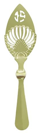 Slotted Spoon Shot, Stainless Steel Hollow Handle Serving Utensil | Handle Bar Spoon with Grooved Bowl and Stainless Absinthe for Kitchen Mixing Cocktail Tools