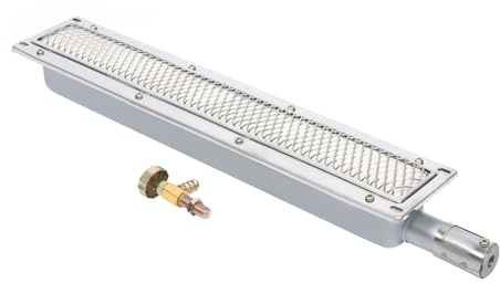 BBQ infraröd brännare gasgrill, bärbar bakbrännare, gasgrill, eftermonteringssats, infraröd brännare av rostfritt stål för grillning, stekning, camping (41 x 8 x 5,8 cm)