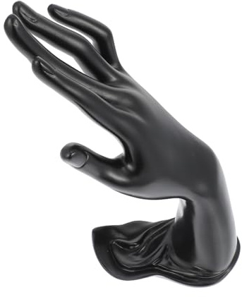 Maniquí de Mano para Joyería, Expositor Elegante de Resina Negro | Pulseras y Relojes, Forma de Mano Refinada, Uso en Crafting y Vitrinas de Tienda