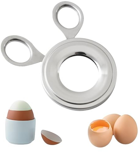 AEKZOX Coupe-Oeuf en Acier Inoxydable, 1 Pièce, Zeitsparend et Haut de Gamme, Ouverture Facile et Rapide des Œufs, Avec Point de Rupture Prédéfini, Toqueur, Ouvre à la Coque, Egg Shell Opener