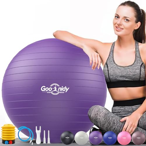 Gros Ballon Grossesse Gonflable, Swiss Ball Chaise Femme Enceinte Pour Pilates Gym Yoga Fitness, Ballon Assise Siege Bureau Adulte Ergonomique (Sport, Renforcement Musculaire & Kinesitherapie Dos)