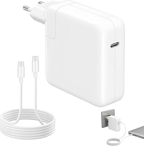 Cargador para MacBook Pro 96W USB C de Carga Rápida con Cable 5A de 2M, Adaptador de Corriente Seguro y Eficiente para MacBook Air M5/M4/M3, iPad Pro 2026/2025/2024, Compatible con Portátiles Tipo C