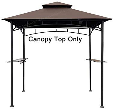 APEX GARDEN Ersatz-Baldachin passt nur für Modell #L-GG001PST-F 1,5 x 2,4 m, braun, zweistöckig, Grillpavillon, Grillpavillon (nur Oben) (braun)