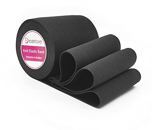 Dreamlover - Banda elástica de costura para pelucas, cintura, pantalones, zapatos, sábanas, disfraces, manualidades, proyectos (3 pulgadas x 6 yardas)