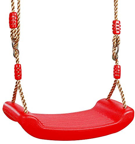 Schaukel Schaukelsitz für Kinder Kleinkinder Jugendliche Höhenverstellbar SchaukelSpielplatz für Garten Indoor Outdoor Spiele Rot