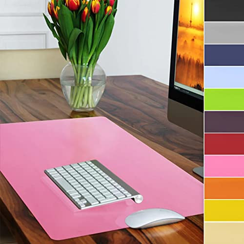 Floordirekt Schreibtischunterlage - Schreibunterlage - Unterlagenmatte - Ideal für Büro & Zuhause - Anti-Rutschbeschichtung - Tischunterlage (Rosa, 65 x 50 cm)