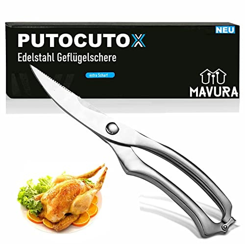 PUTOCUTOX Edelstahl Geflügel Schere Fleischschere Hähnchenschere