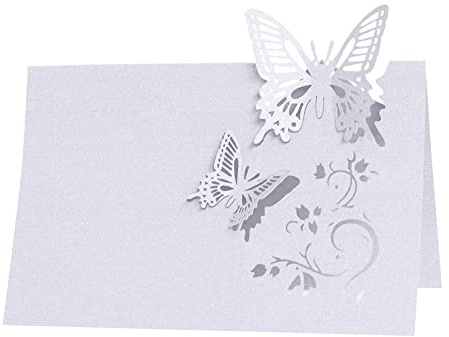 50 segnaposto a forma di farfalla, segnaposto per matrimonio, decorazione da tavolo, segnaposto per matrimonio, compleanno, cresima, comunione