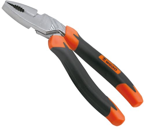 WEDO Alicates Linesman de cabeza angulada de 7.5 pulgadas, alicates de corte lateral de acero inoxidable, alicates combinados, resistentes a la corrosión, a prueba de óxido, longitud 190 mm, diseño