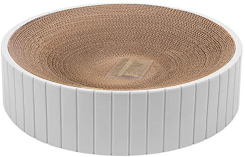 Chaies Kratzbretter Katze, Kratzbrett Aus Pappe Für Katzen, Runde Katzenkratzbretter Schüssel Nest Corrugated Lounge Kratzpappe Für Katzen Bett Kratzbrett Aus Wellpappe Für Schlafen/Spielen/Kratzen