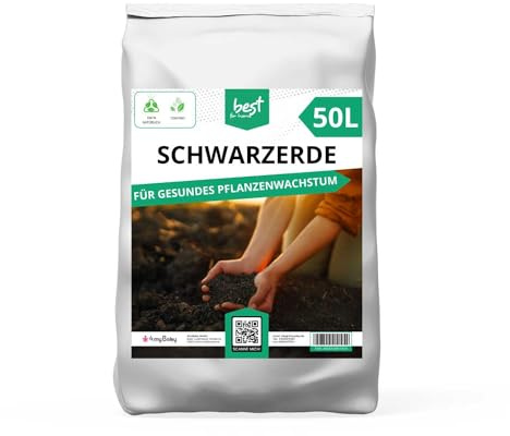 Best for Home - Schwarzerde für verbessertes Wachstum von Zimmer- und Balkonpflanzen, Gemüse, Obst und Kräutern. Bio, ideal für Blumenbeete und Kübel. Erhältlich in 20 Liter und 50 Liter Inhalt