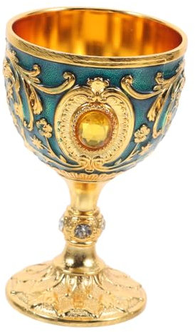 MAGICLULU Cáliz Vintage De Metal Resistente Copa para Cócteles y Vino con Diseño Sofisticado Decoración Creativa para Fiesta Halloween y Uso Ceremonial